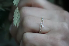 *Preorder* Tiny Leaf & Opal Ring