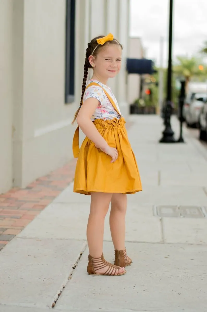 Red Girl’s Suspender Skirt