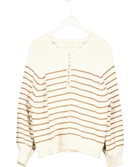 Sezane Cream Léontine Jumper UK XXL