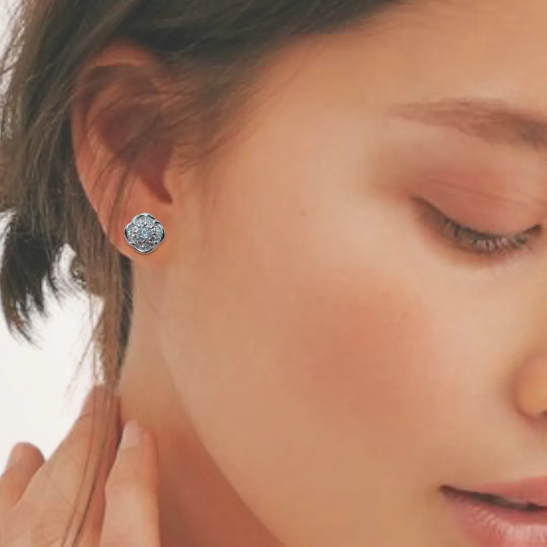 Shimmery Flower Earring