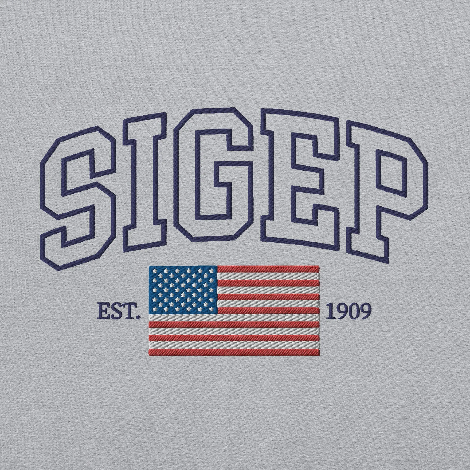 SigEp Americana Embroidered Crewneck