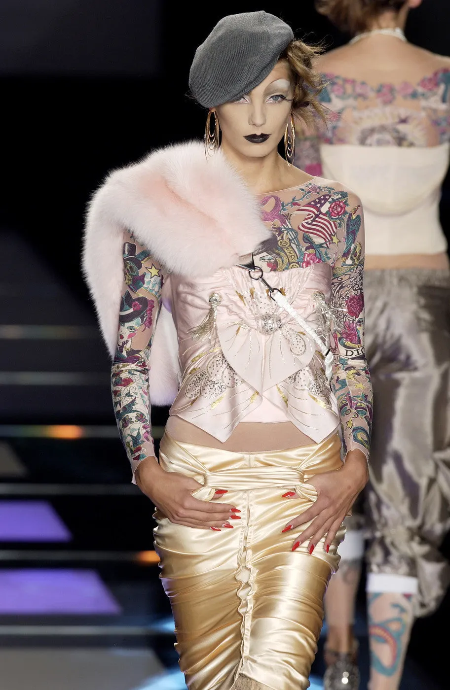 S/S 2004 Silk Tattoo Slip Dress