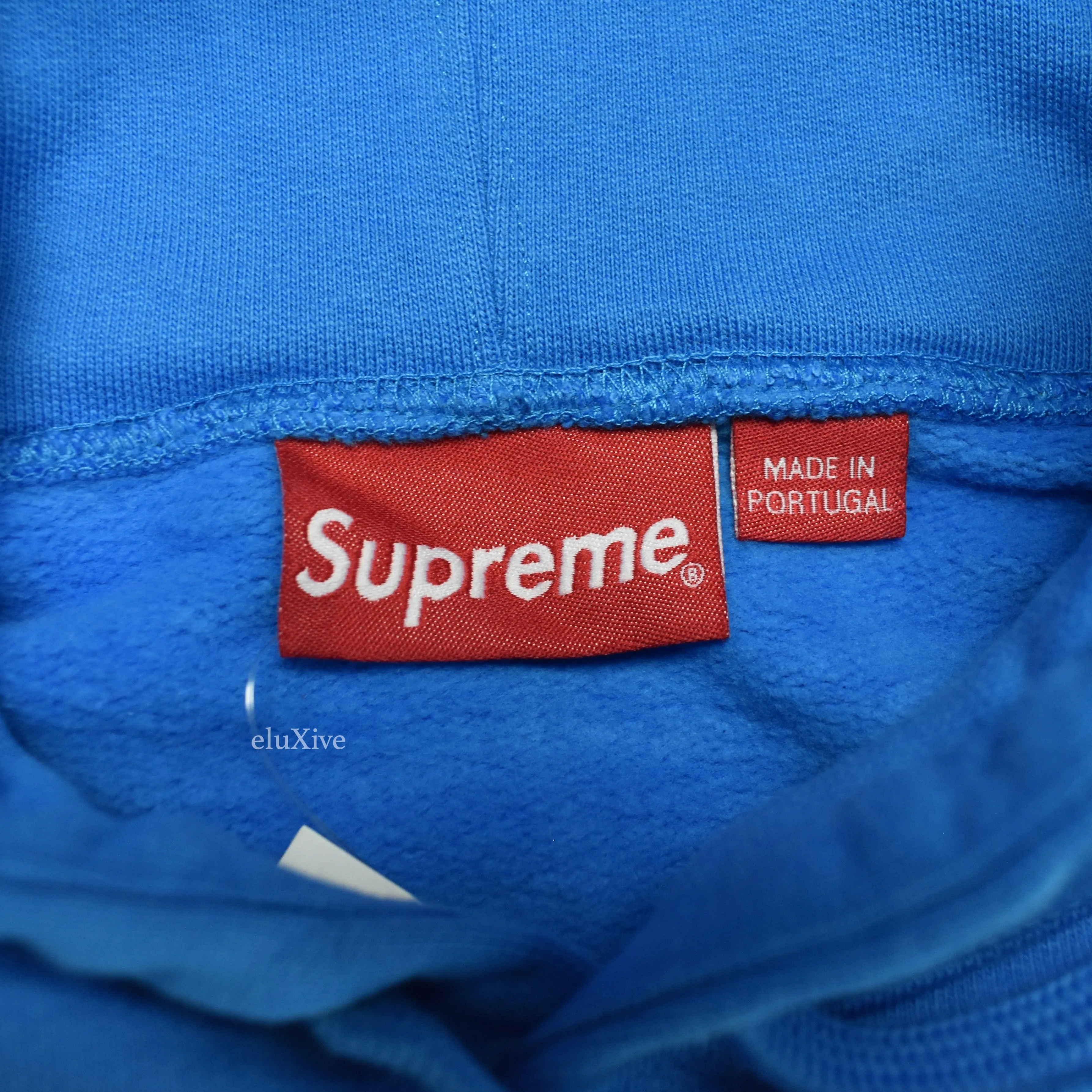 Supreme - Bright Royal Blue Flowers Logo Hoodie (FW18)