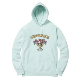 Supreme - Ice Blue Centerpiece Logo Hoodie