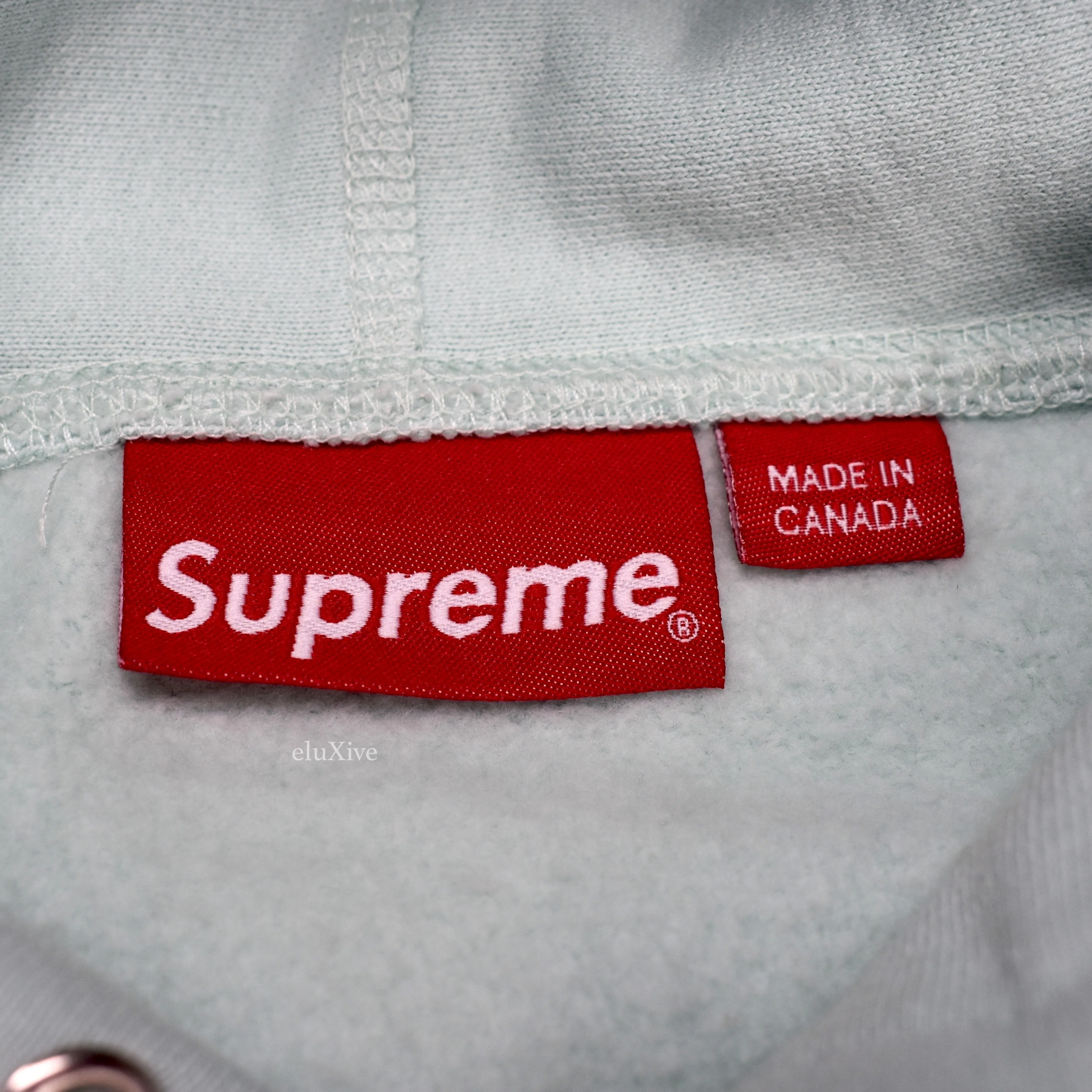 Supreme - Ice Blue Centerpiece Logo Hoodie
