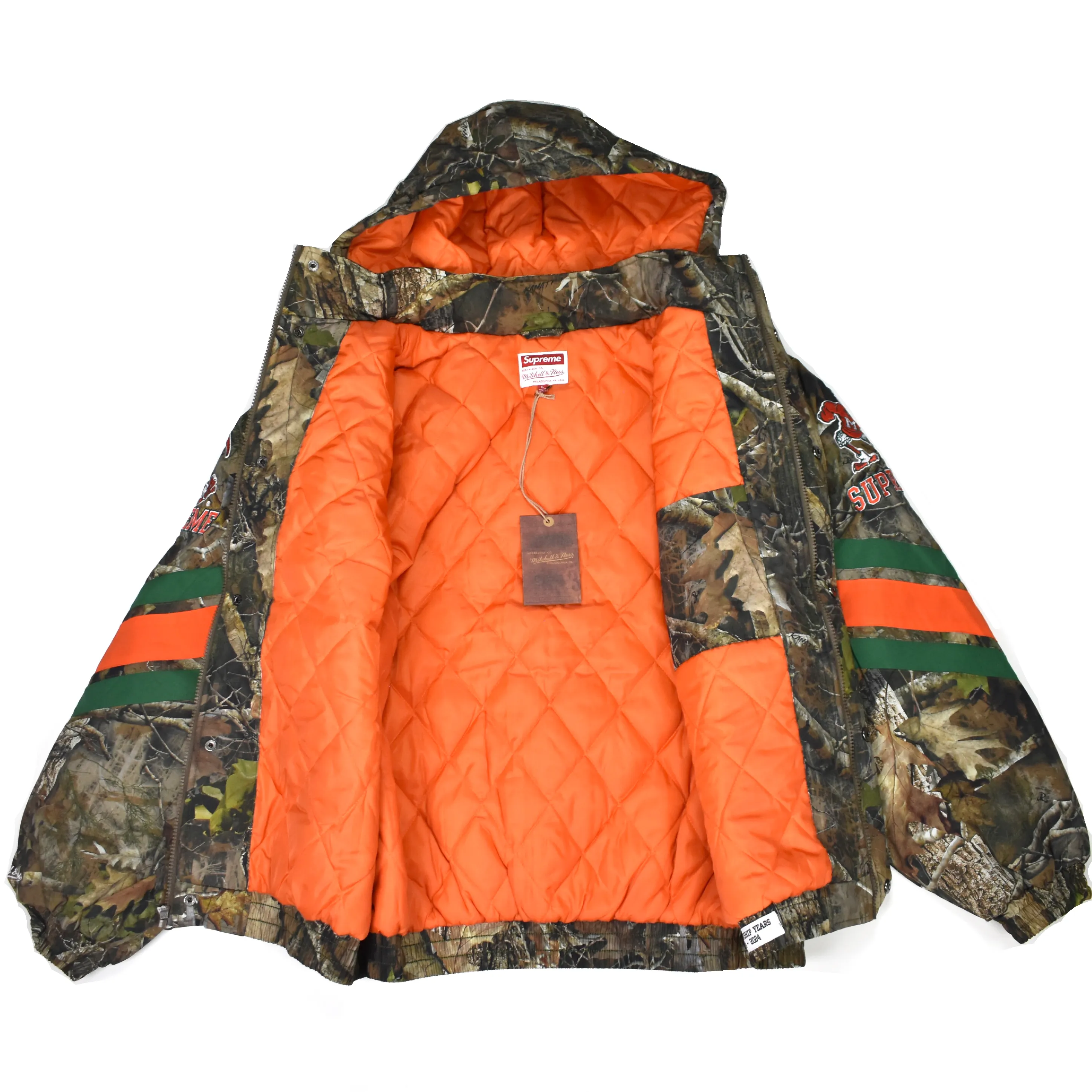 Supreme x Mitchell & Ness x NCAA - Miami Stadium Jacket (Camo)