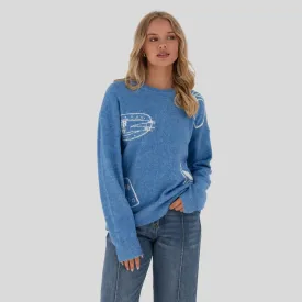 Vino Rosso Knit Jumper (Blue)