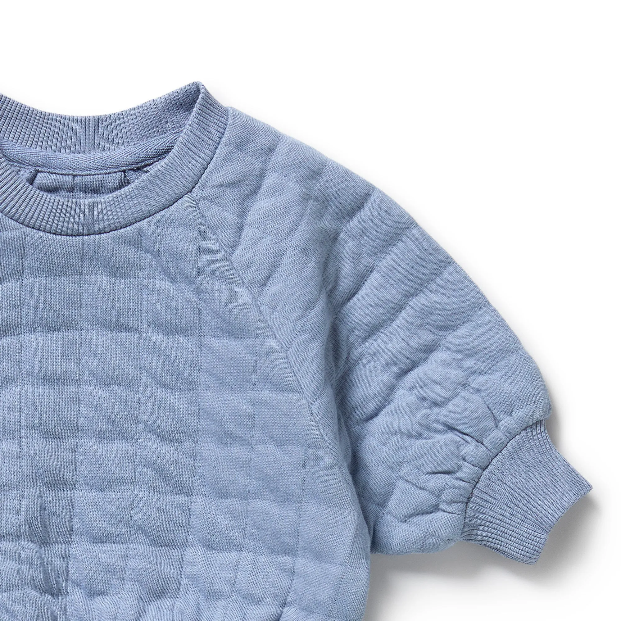 Wilson & Frenchy - Sky Blue Organic Quilted Sweat