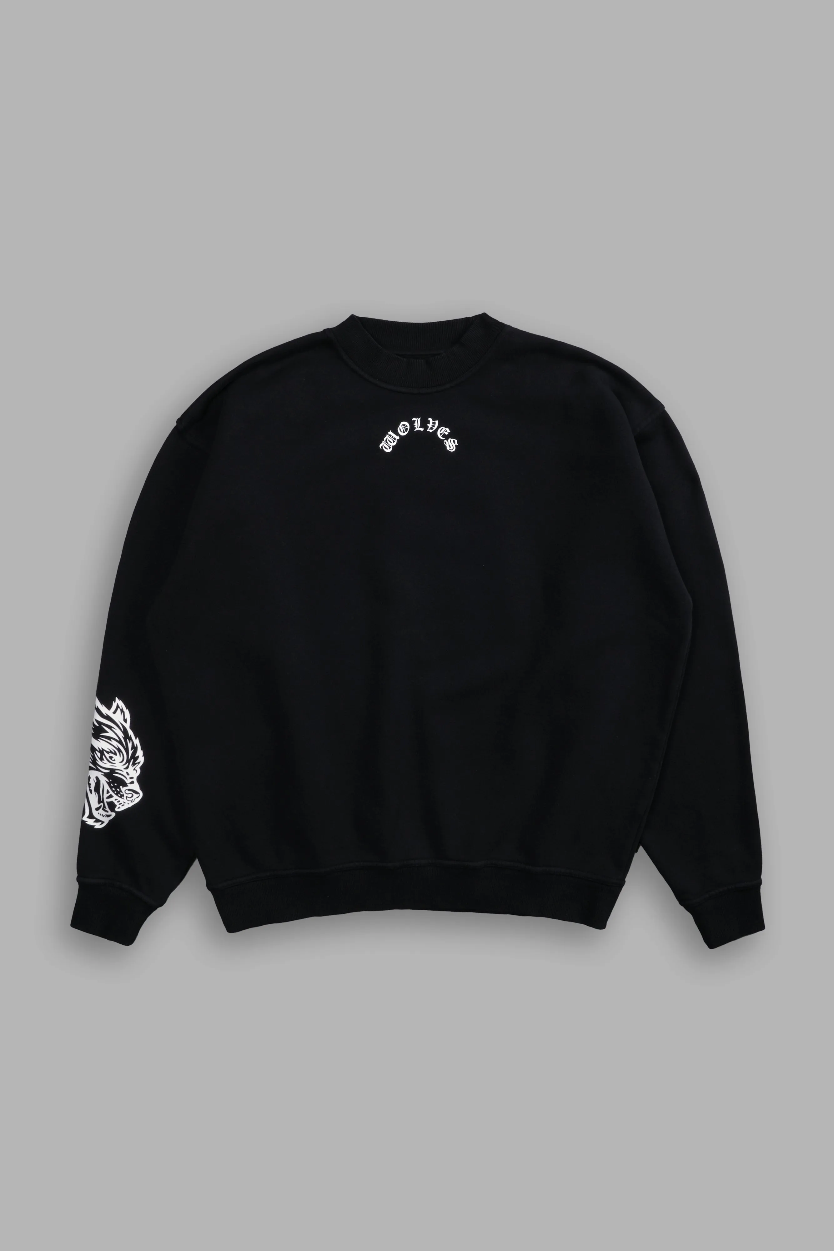 Wolf Chopper She "Cornell" Crewneck in Black
