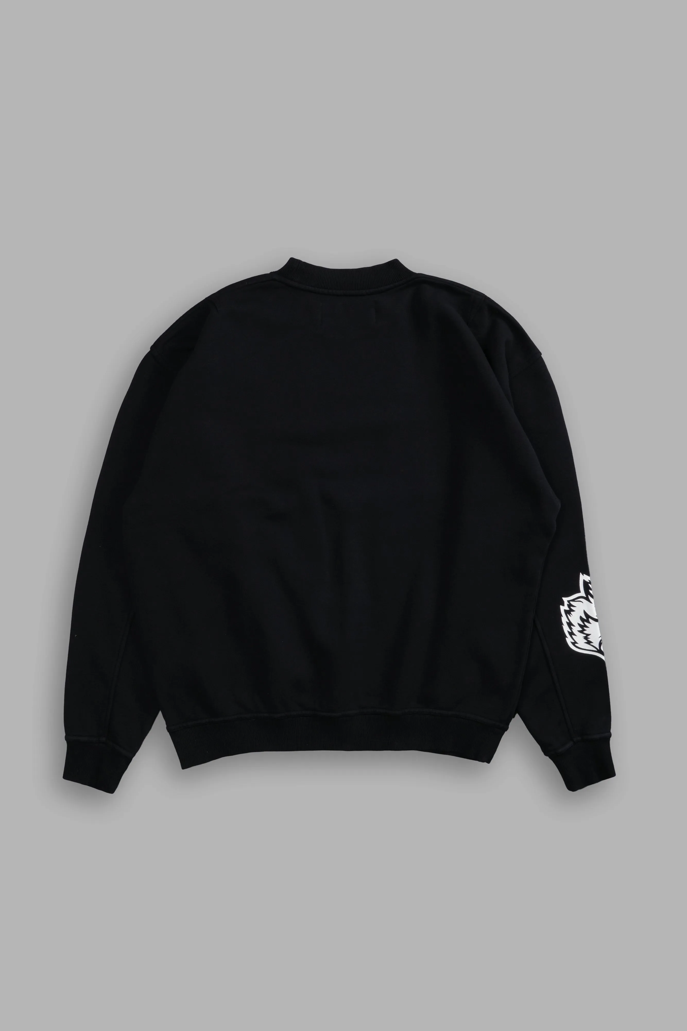 Wolf Chopper She "Cornell" Crewneck in Black