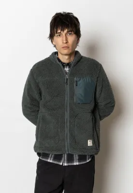 WOOD FLEECE JACKET - Green